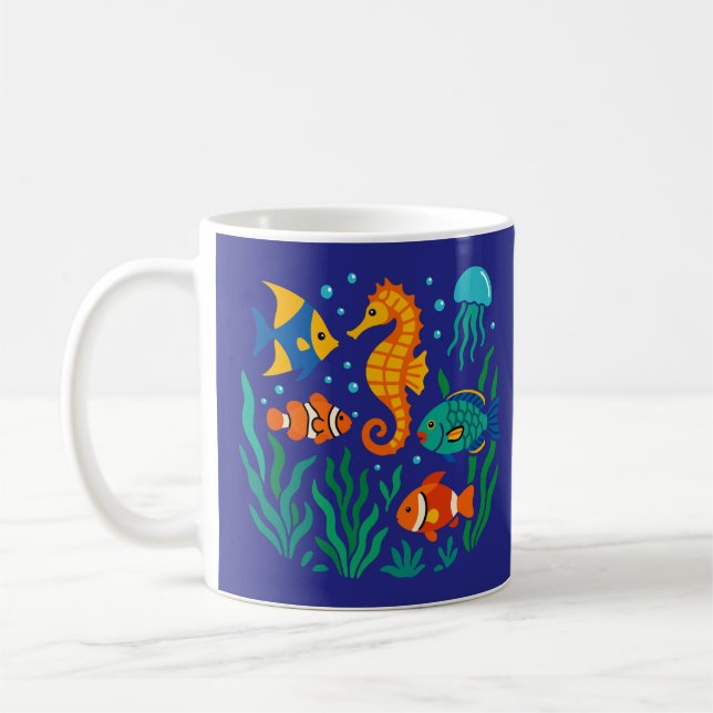 Mug Poisson sous-marin tropical - Vie marine (Gauche)
