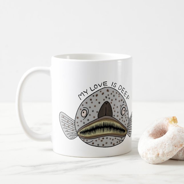 Mug Poisson Stargazer Drôle Mon Amour est Cadeau Profo (Avec donut)