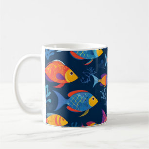 Mug Poisson tropical coloré