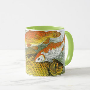 Mug Poisson vintage Koi Poisson, Marine Aquatique Vie