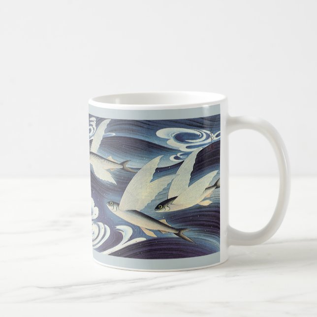 Mug Poisson volant japonais vintage dans l'océan, Japo (Droite)