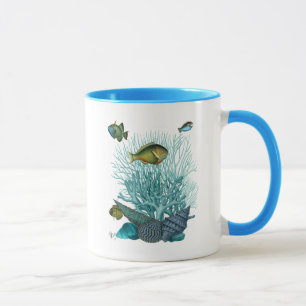 Mug Poissons Bleus Coques et Coraux