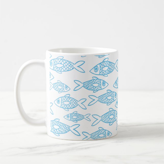 Mug Poissons bleus nageant dans la mer (Gauche)