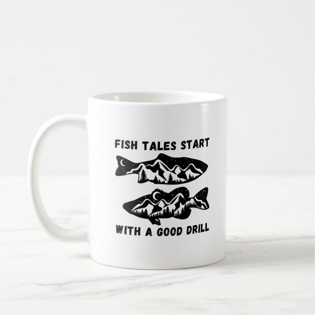 Mug Poissons Commence Par Un Bon Dragage | Pêche à la  (Gauche)