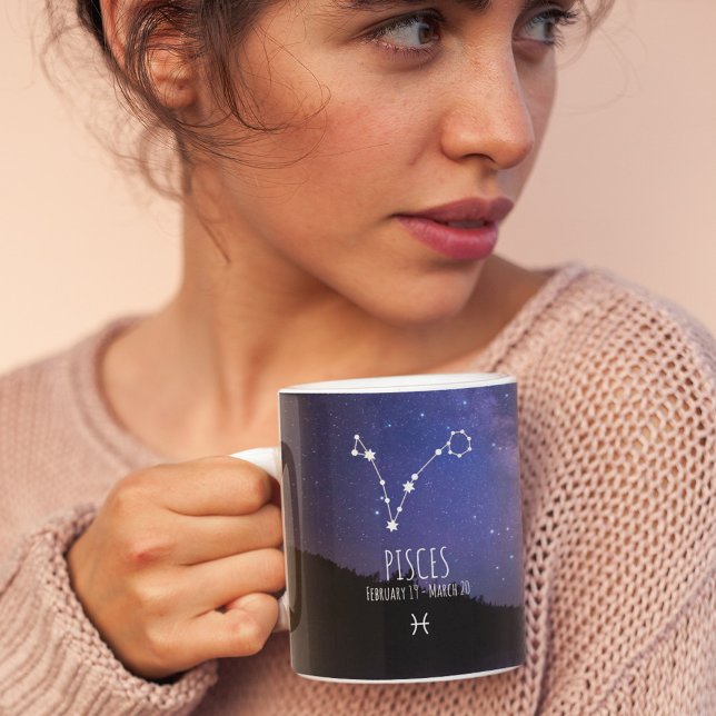 Mug Poissons | Constellation Zodiaque personnalisée (Créateur téléchargé)