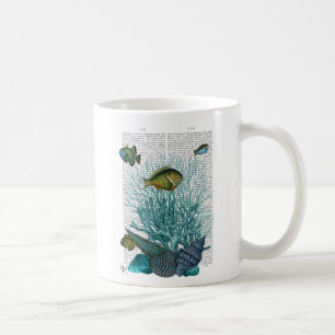 Mug Poissons, coquillages bleus et coraux