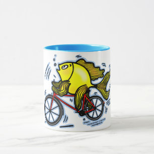 Mug Poissons de bicyclette (vélo)