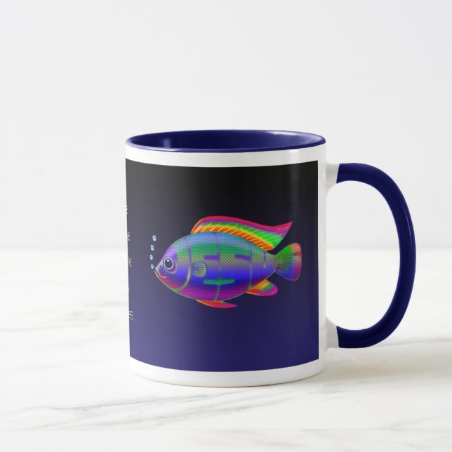 Mug Poissons de Jésus avec l'arrière - plan (Droite)