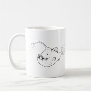 Mug Poissons de pêcheur à  la ligne de mer profonde de