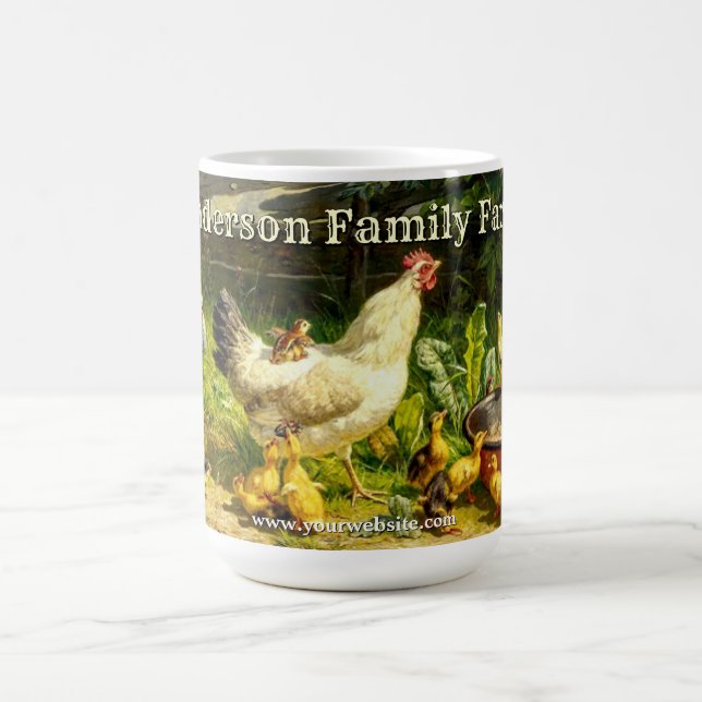 Mug Poissons De Poulets Et Bébés À La Ferme (Centre)