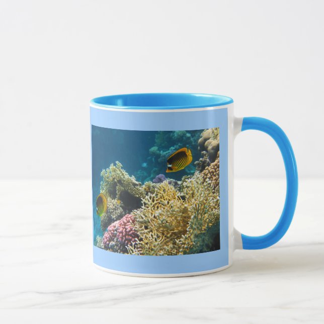 Mug Poissons jaunes et noirs de papillon (Droite)
