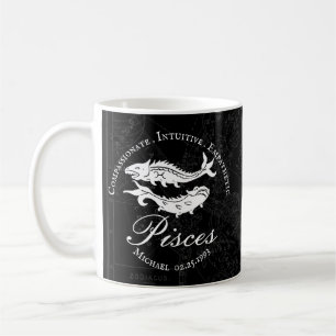 Mug Poissons Personnalisés Zodiac Traits Positifs Vin