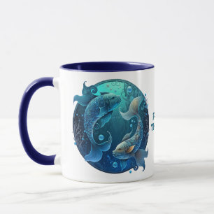 Mug Poissons Poissons Personnalisés Astrologie Zodiaqu