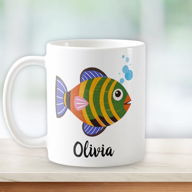 Mug Poissons Tropicaux Colorés Modernes (Créateur téléchargé)