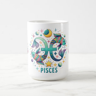Mug Poissons Zodiaque Colorés Astrologie
