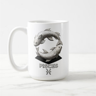 Mug Poissons Zodiaque Poisson Classique Noir Blanc Ast