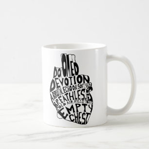 Mug poitrine vide : coeur anatomique