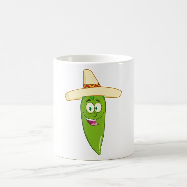 Mug Poivre au chili vert souriant (Créateur téléchargé)