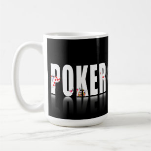 Mug Poker Face texte avec une face vide