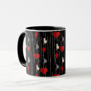 Mug Poker jouant aux symboles de carte.