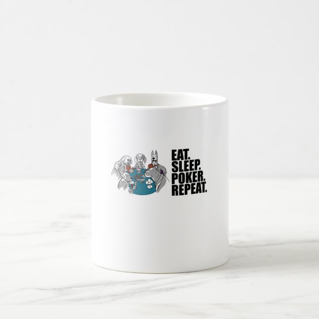 Mug Poker - Manger. Dormir. Poker. Répéter. (Centre)