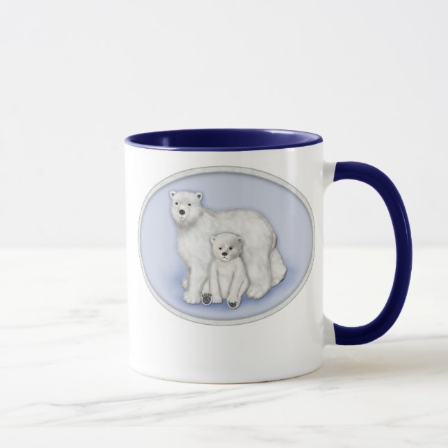 Mug Polar Bear Maman et Cub (Droite)