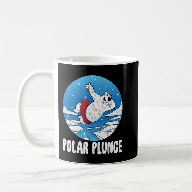 Mug Polar Plunge Ice Jump Funny Polar Bear Winter   (Gauche)