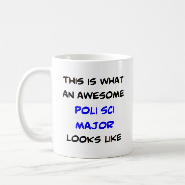 Mug poli sci major, génial (Gauche)