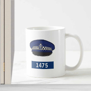 Mug Police britannique avec Casquette plat - Ajouter u