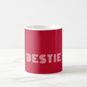 Mug Police de caractères Fun Rouge C81 & Blanc Moderne