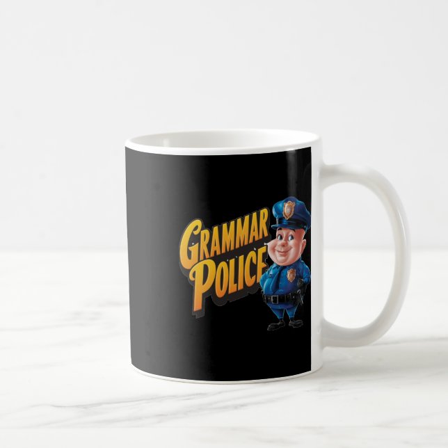 Mug Police de Grammaire. Grammar S. Anglais (Droite)