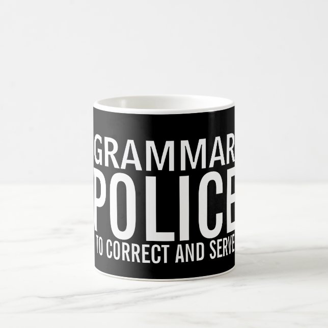 Mug Police De Grammaire Pour Corriger Et Servir (Centre)