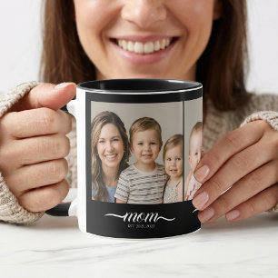 Mug Police Maman Script Élégant Fonte Noir 3 Photo