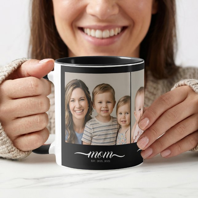 Mug Police Maman Script Élégant Fonte Noir 3 Photo (Créateur téléchargé)