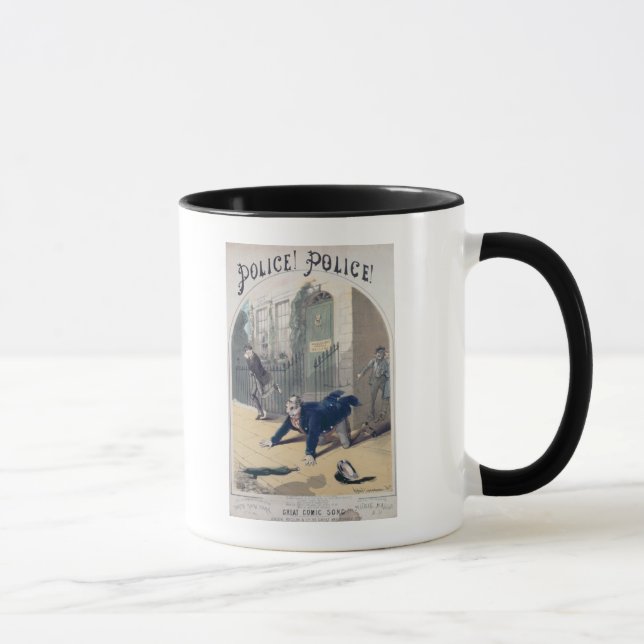 Mug Police ! Police ! Couverture de livre de chanson, (Droite)