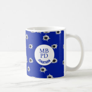 Mug Police Puces de balle Nom personnalisé Département