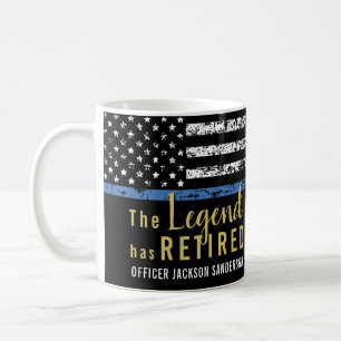Mug Police Retraite drapeau américain Ligne Bleue Minc