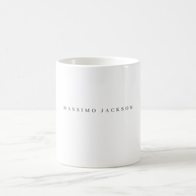 Mug Police Serif Élégant Minimaliste Tendance (Centre)
