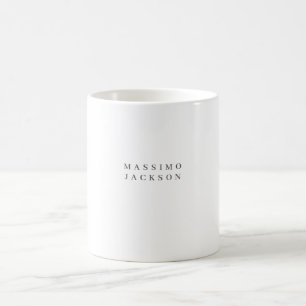 Mug Police Serif Élégant Minimaliste Tendance