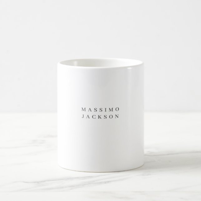 Mug Police Serif Élégant Minimaliste Tendance (Centre)