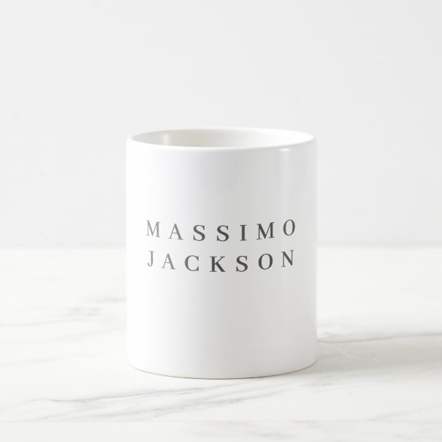 Mug Police Serif Élégant Minimaliste Tendance (Centre)