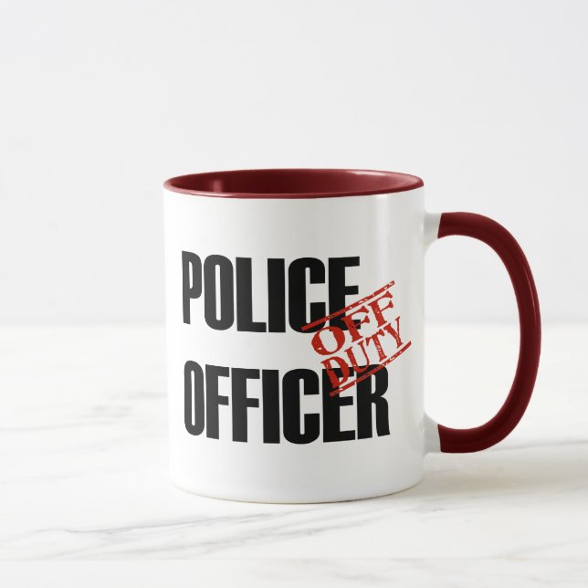Mug Policier QUI N'EST PAS DE SERVICE (Droite)
