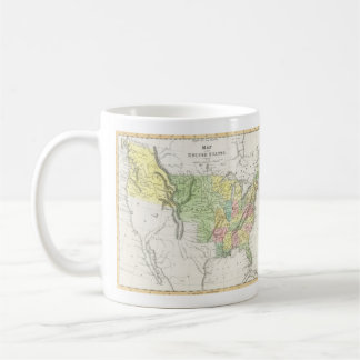 Mug Politique vintage de la carte des États-Unis (1833