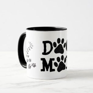 Mug Polka Dot DOG MOM Pawprints