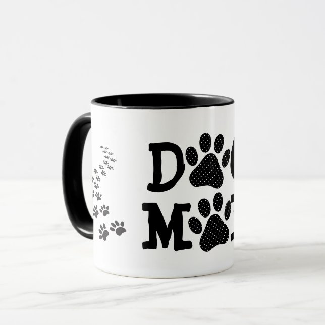 Mug Polka Dot DOG MOM Pawprints (Devant gauche)