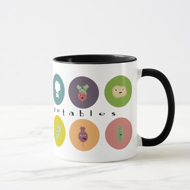 Mug polka mentale de légumes (Droite)