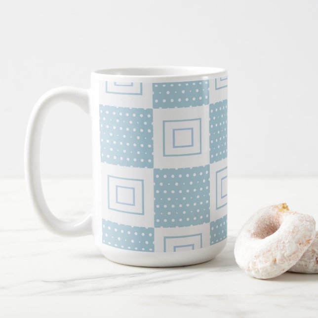 Mug Polka Pattern, 15oz (Avec donut)