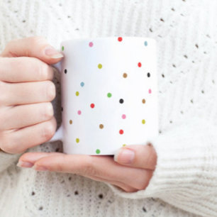 Mug polka point COLORÉ retro CHRISTMAS vacances modern