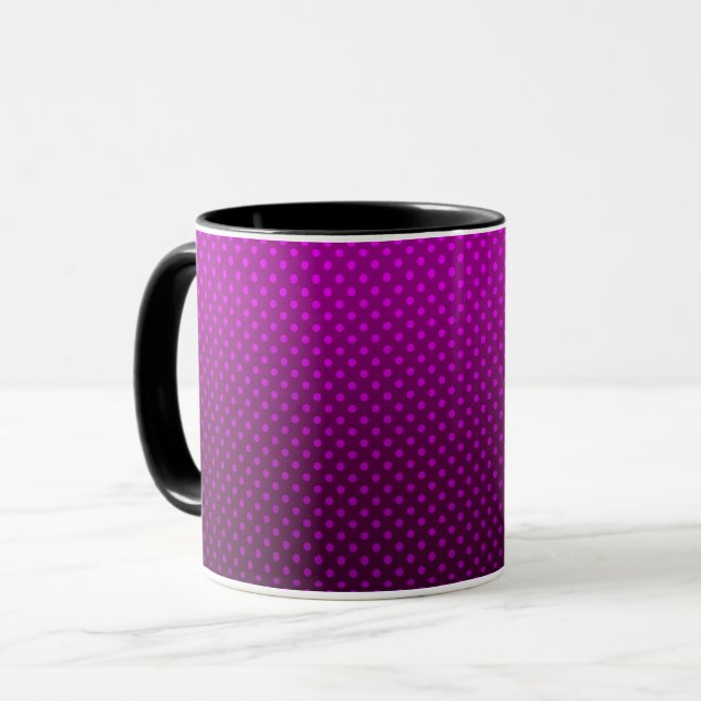 Mug Polka point dégradé violet noir couleurs foncé (Devant gauche)