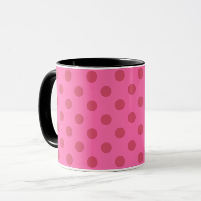 Mug Polka point rose (Devant gauche)